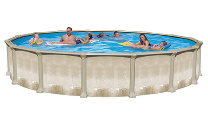 round aluminum above ground pools